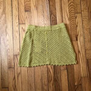 Zara Kids Girl's NWT Girl's Yellow Crochet A-Line Mini Skirt Size 11/12